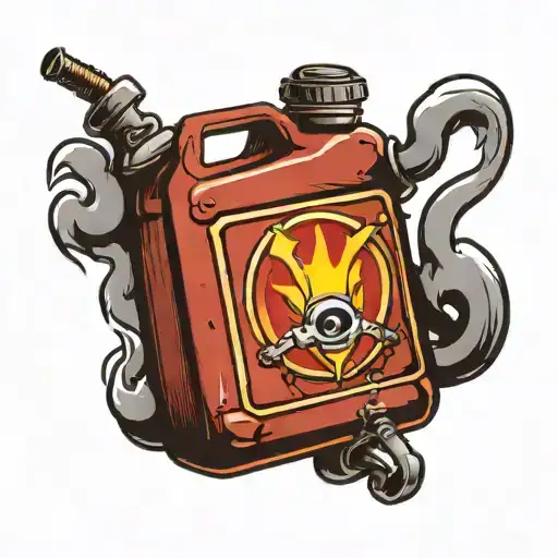 Gas Can With Flash Symbol Incorporated