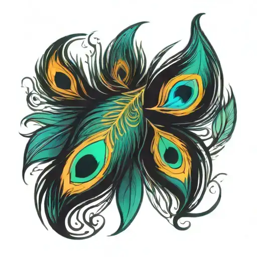 Peacock Feather Art Deco