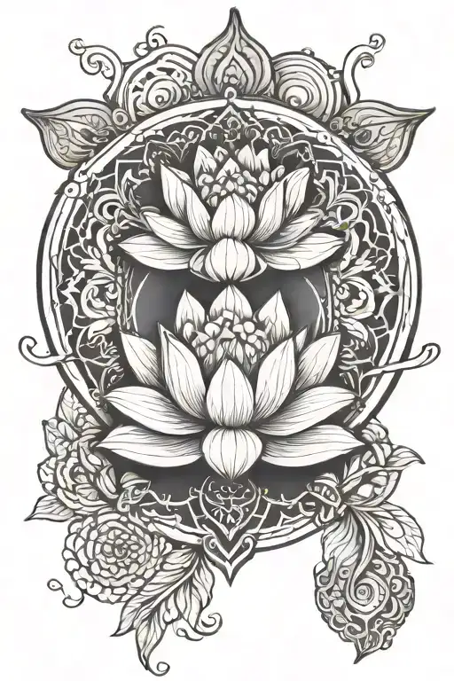 Mantra Harmony Lotus Mandala Lunar