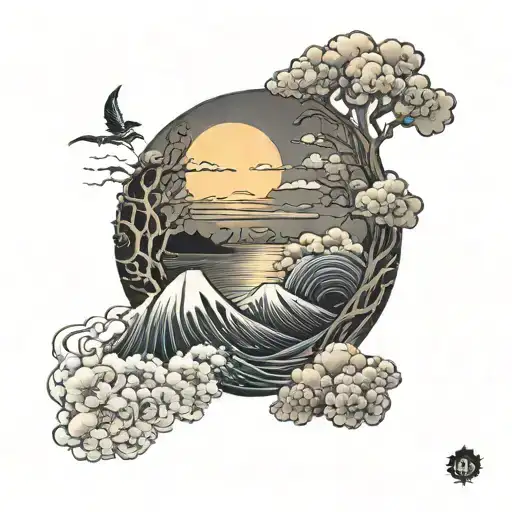 A Rising Sun Over A Peacful Horizon With A Space Inside For Me To Put A Quote