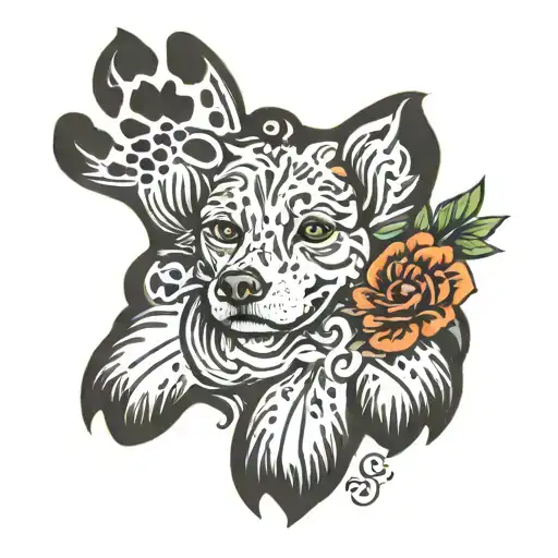 Dog Paw Print Surrounded By Miss Libby Orienpet