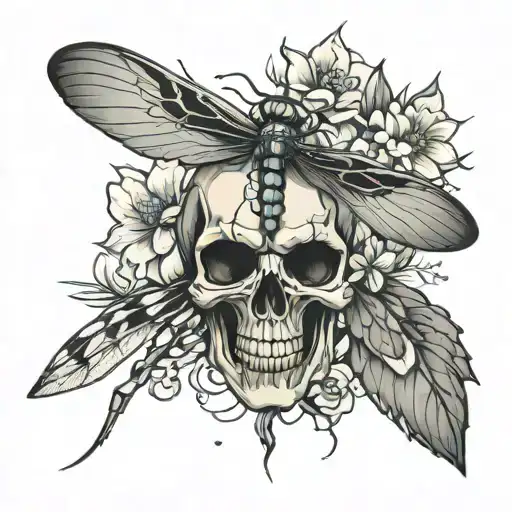 Skull Dragonfly Poisonus Flower