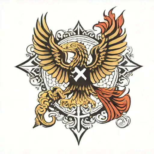 Albanian Eagle Cross Made