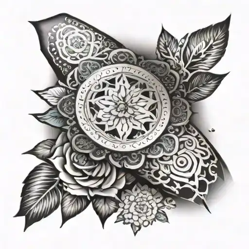 Mandala Sleeve Which Is Combined With A Galaxy