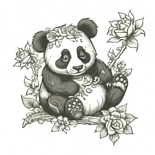 Panda With The Name Flavia