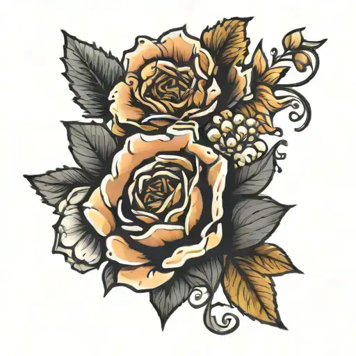 December Birth Flower And October Birth Flower Bouquet