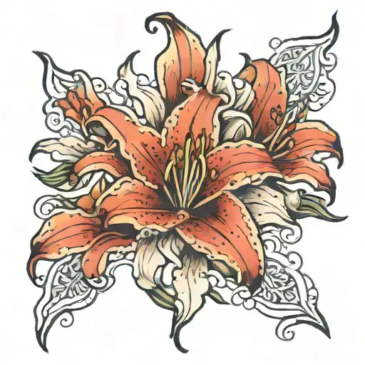 Lilies With I'll Love You For A Thousand Years