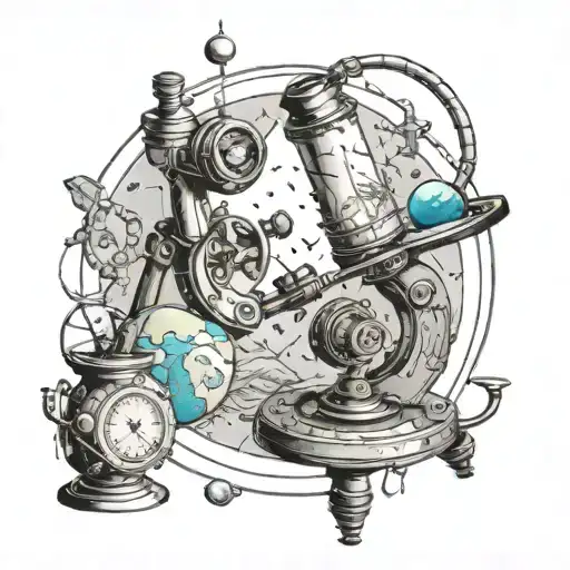 Fusion Of A Telescope And Microscope Focussed On A Planet Made Of Dna