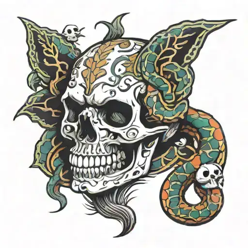 Skull And Snake