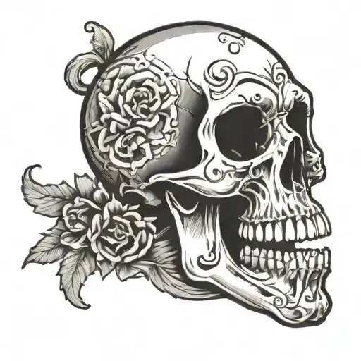 Skull With Septum Peircing