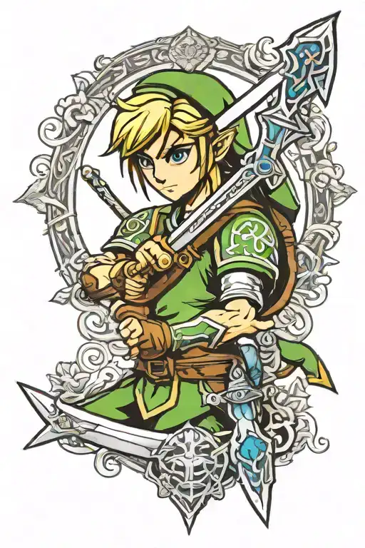 Link Holding Master Sword