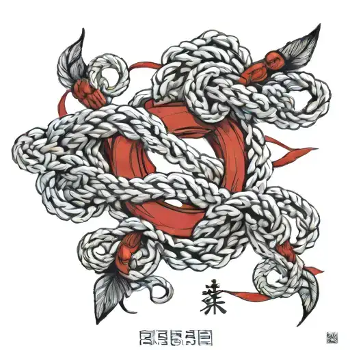 Reds Ropes With Horizontal Sentences In Korean