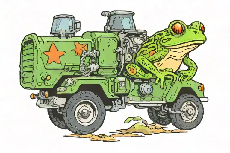 Frog Driving Garbage Truck