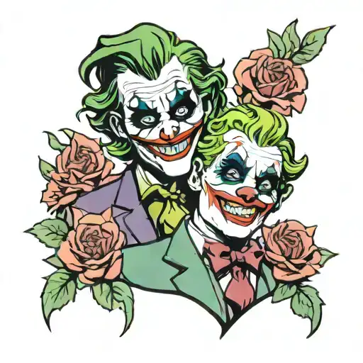 Joker And Harley Quinn Laugh Now Cry Later Mask