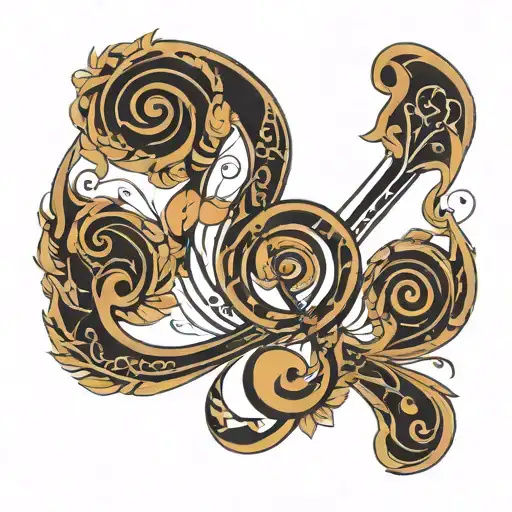 Lined Treble Clef Symbol