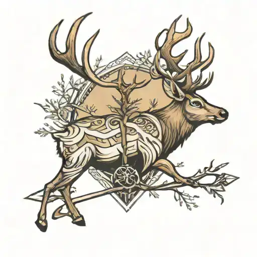 Elk And Arrow