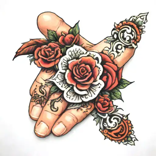 Amanda In Text On Ring Finger