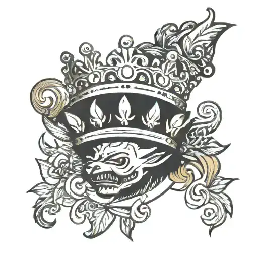 King's Crown Around The Neck