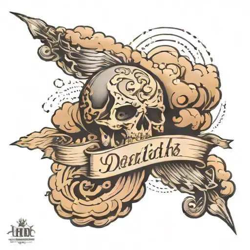 Rolling Clouds With Latin Quote About Death