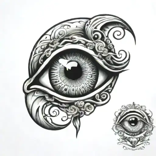 Eyeball Crescent Moon Merging Together