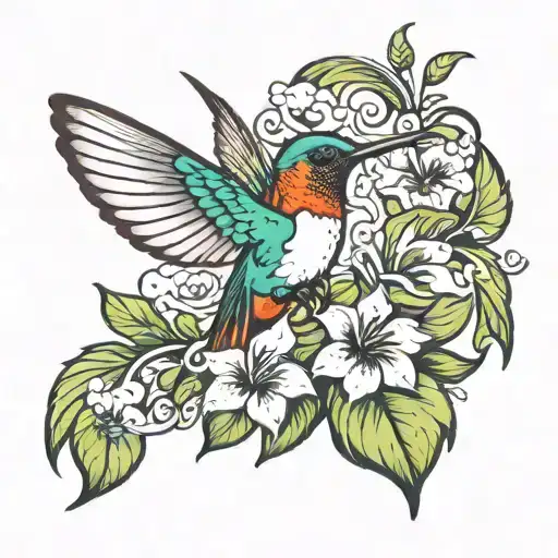 Humming Bird Of Paradise Resting With The Name Paul