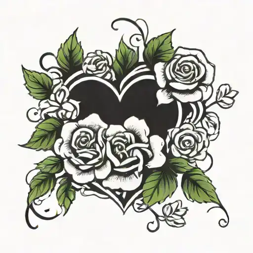 Rose And Clover Intertwined