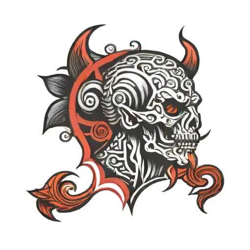 Small Rib Tattoo Men Red Line