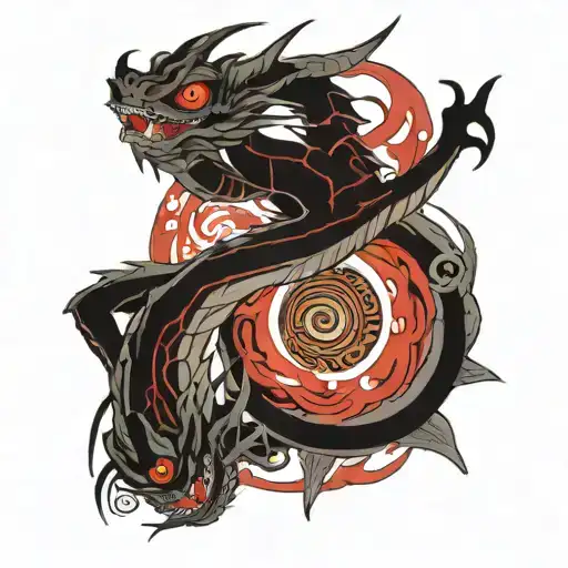 Dragon Circling A Rinnegan