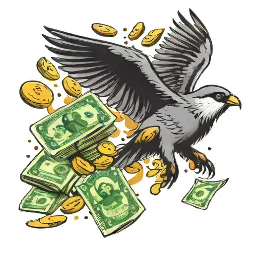 Flying Money Raining