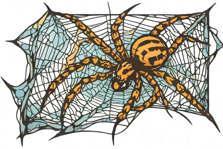 Spider Weaving A Web