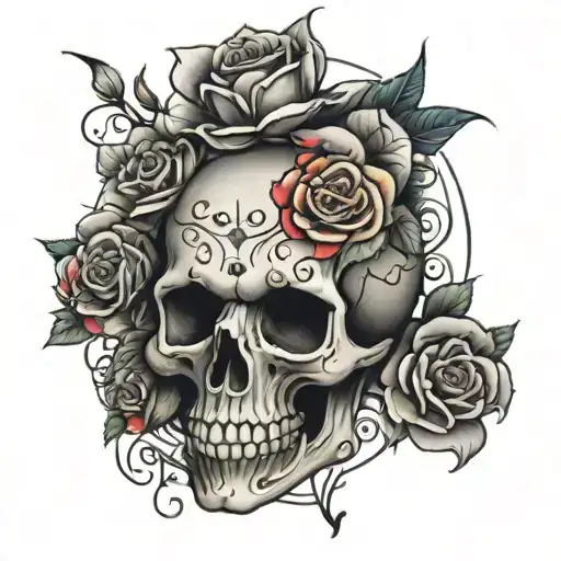 Skull And Roses