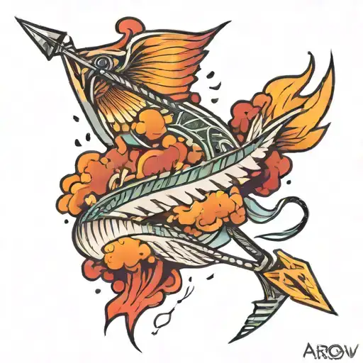 Arrow Tattoo Thunder Cloud