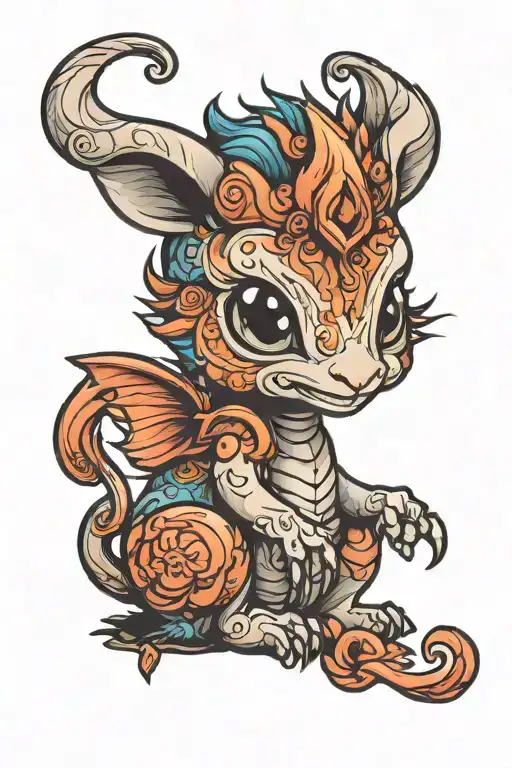 Cute Mythical Baby Creature Color