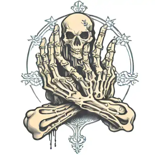 Skeleton Praying Hands