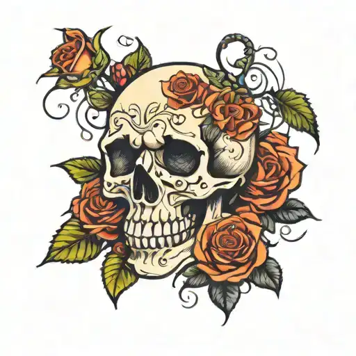 Skull And Roses