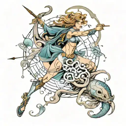 Sagittarius Fighting With Jellyfish And Scorpions And Something Significant