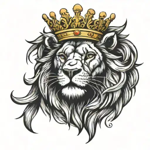 Lion Wearing A Crown
