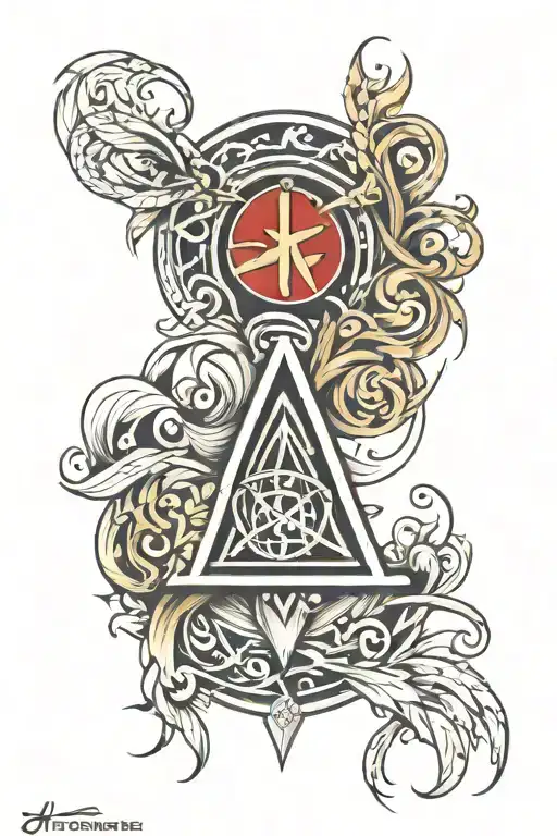 Christian Sleeve Arm Tatto Of The Sign Of The Trinity Symbol