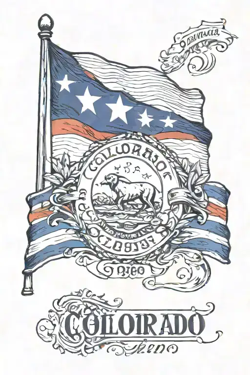 Colorado Flag 1979 Calligraphy