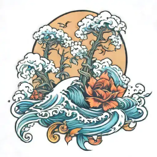 Ocean Scene Rip Son Feather