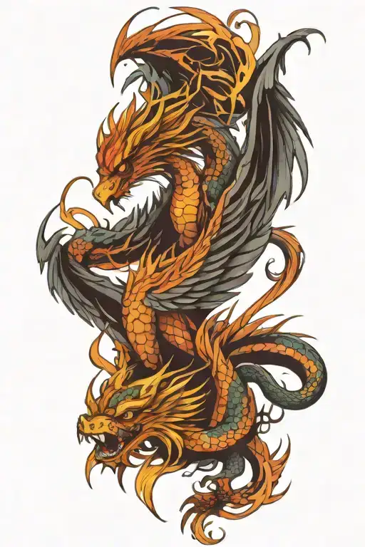 Phoenix And Dragon