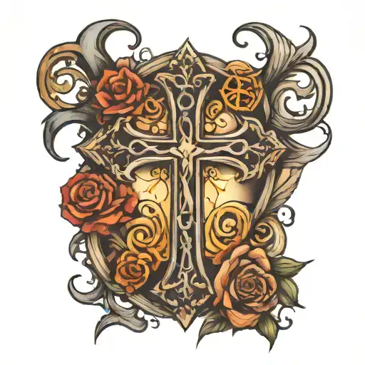 Roman Numeral Cross Made