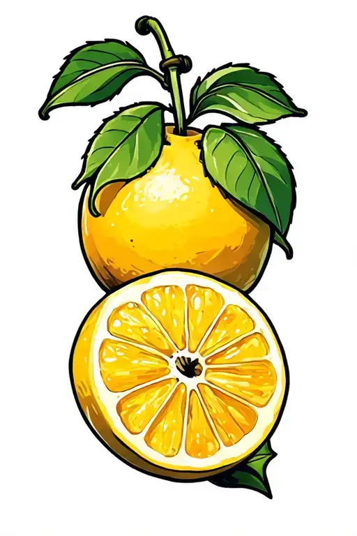 Lemon With Cartoon Style