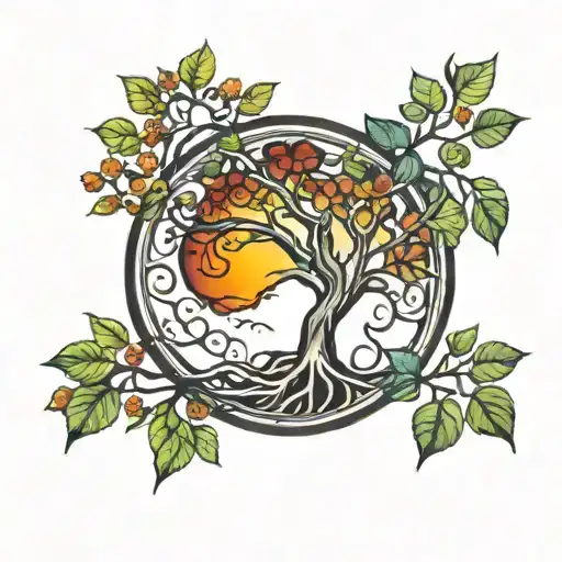 Tree Of Life With Positive Symbolism
