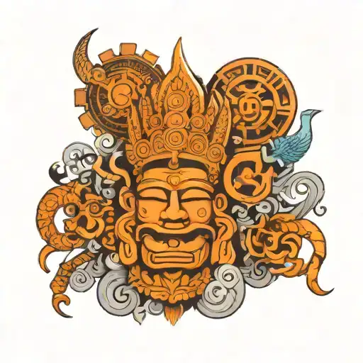 Mayan And Budhist Design