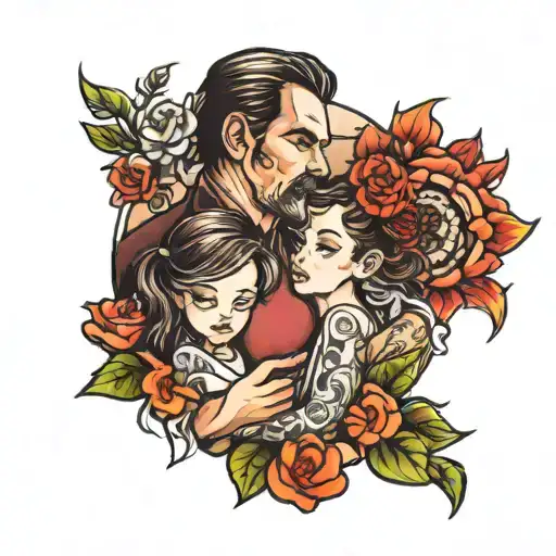 Father Daughter Holding Hands