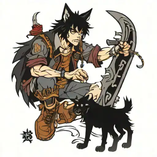 Black Wolf With Killua Hunter X