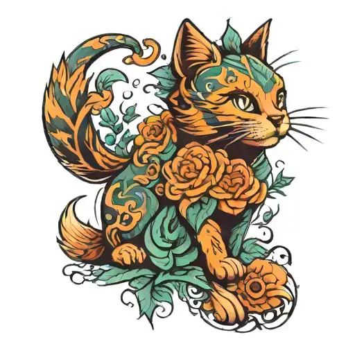 Bengle Cat Tattoo Design