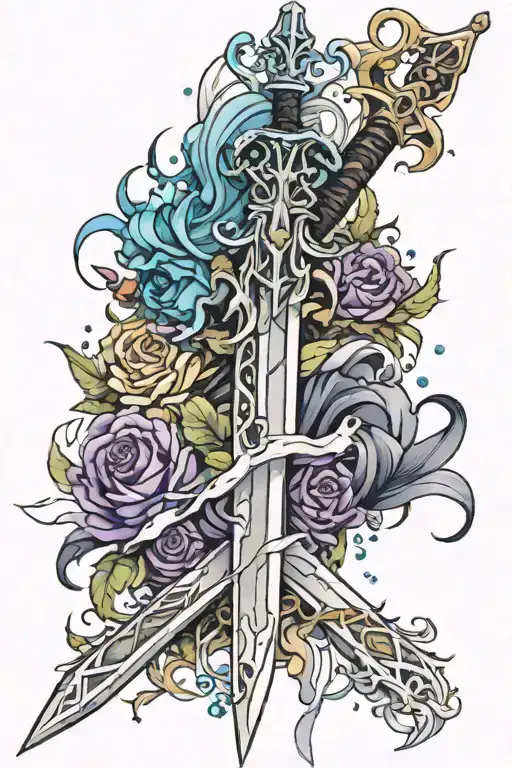 Viego's Sword Tattoo Featuring Viego's Shattered Crown