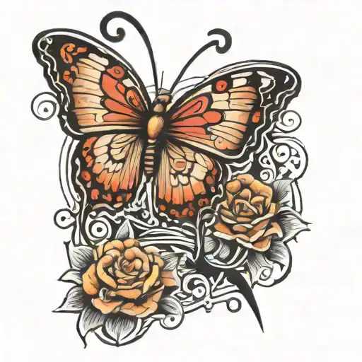 Butterfly With Aries Antenna